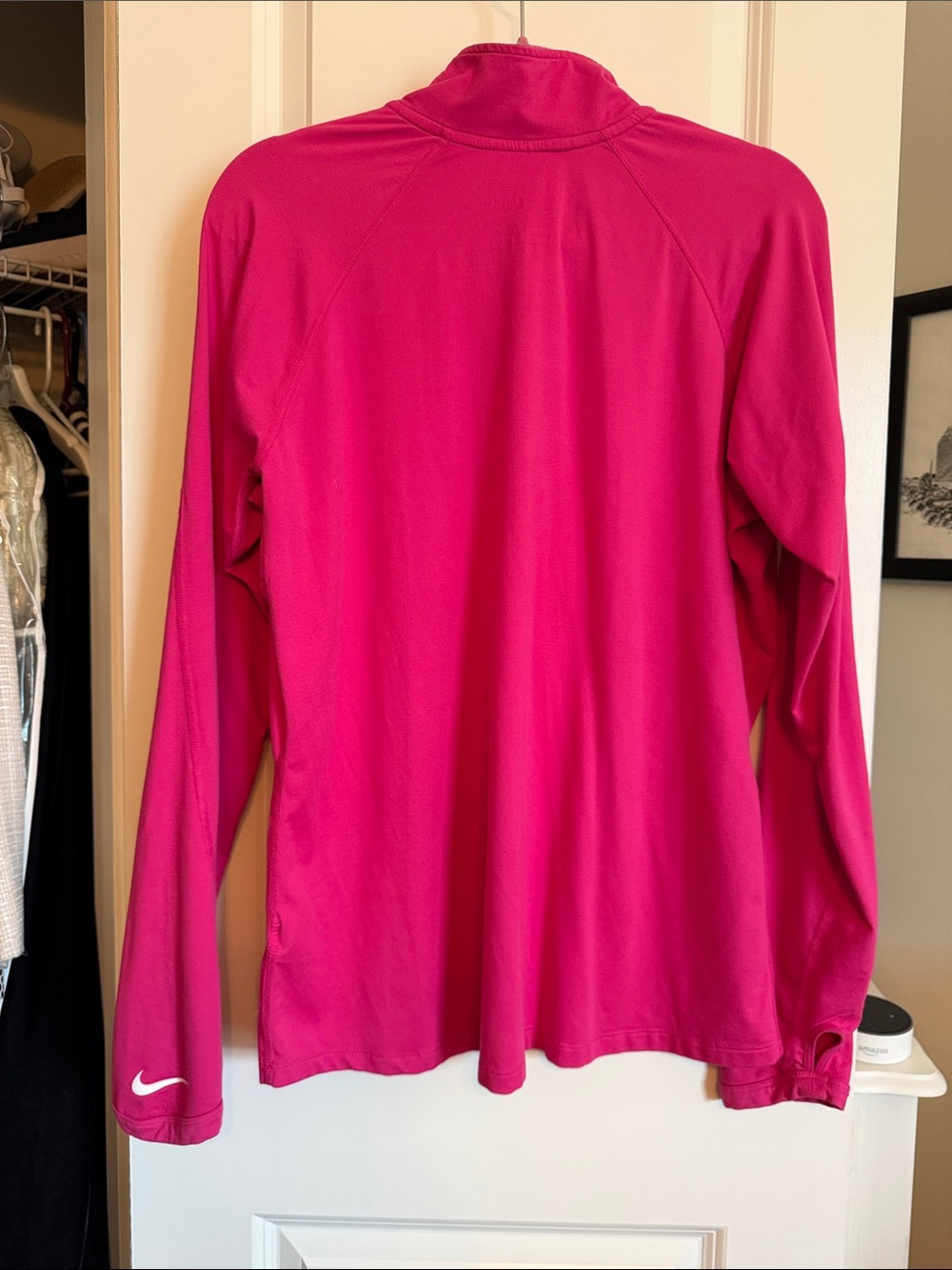 Nike Hot Pink Carolina Panthers Quarter-Zip Pullover - Picture 5 of 5
